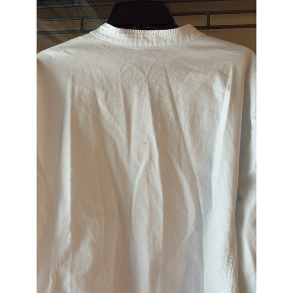 New Eileen Fisher Organic Cotton Stretch Stand Collar jacket sz 3X White - Picture 2 of 15